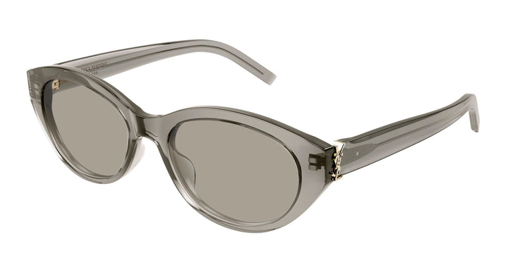 Saint Laurent SLM95/F Gafas de sol estilo ojo de gato con montura gruesa en oro negro