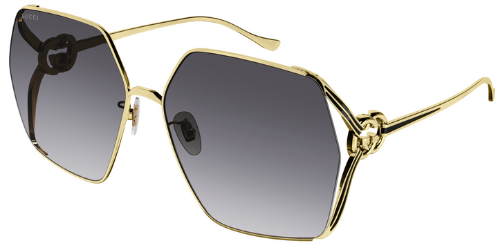 Gucci GG1322SA Metal Sunglasses in Grey Lens