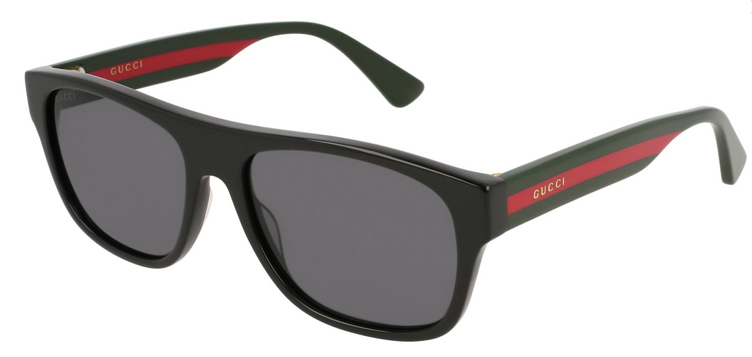 Gucci GG0341S Black Striped Arm Sunglasses