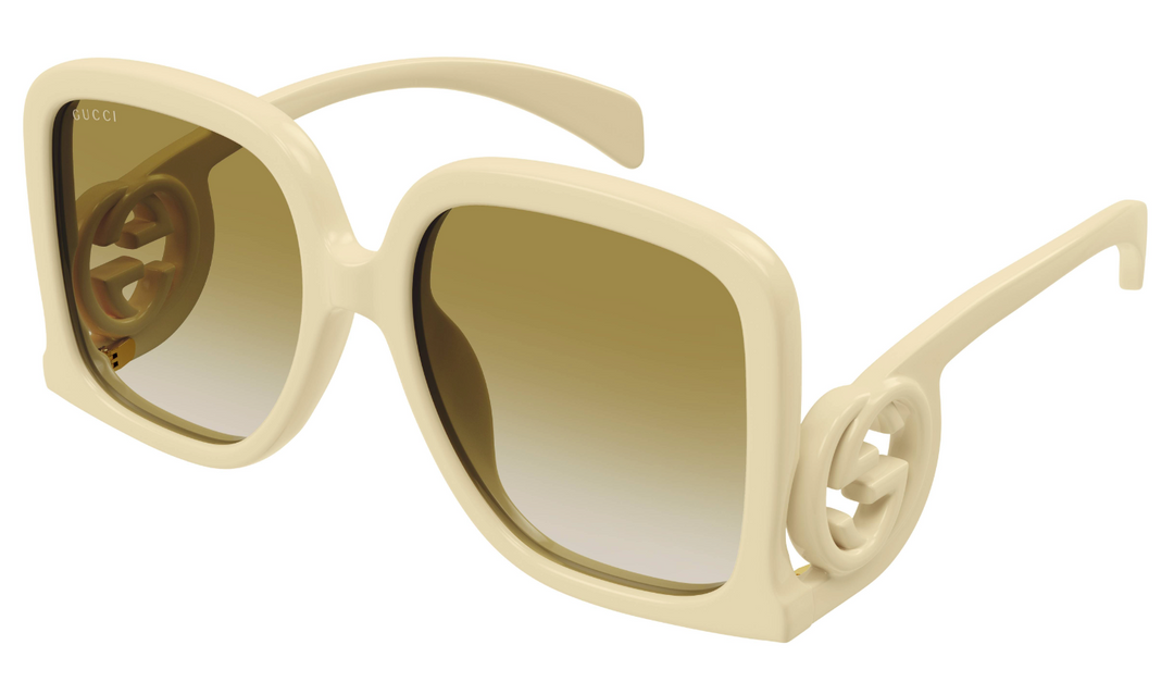 Gafas de sol cuadradas extragrandes en marfil Gucci GG1326S