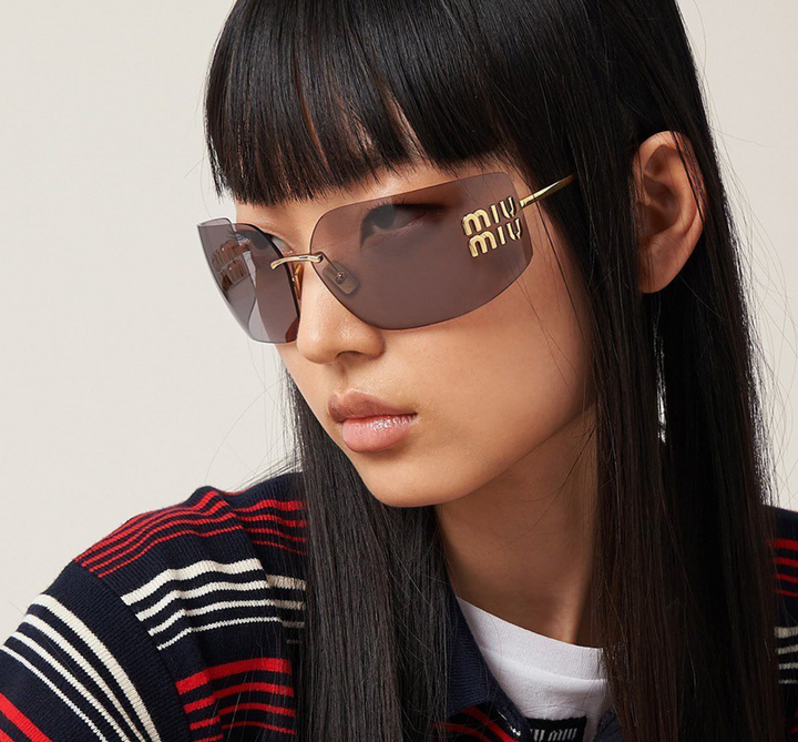 Miu Miu MU54YS Sunglasses in Light Grey