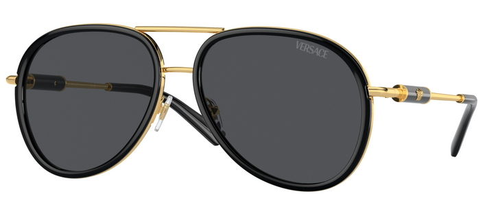 Versace VE2260 Gafas de sol estilo aviador en negro