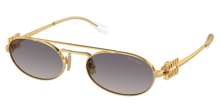 Miu Miu MU54ZS Sunglasses in Gold Grey