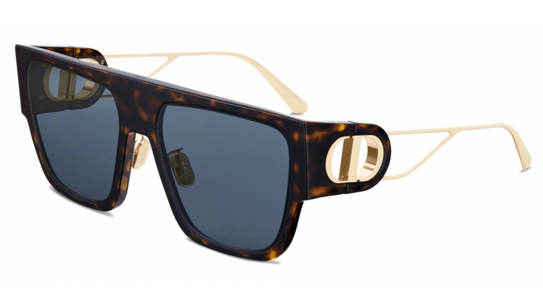 Dior 30Montaigne S3U Flat Top Sunglasses in Havana Brown