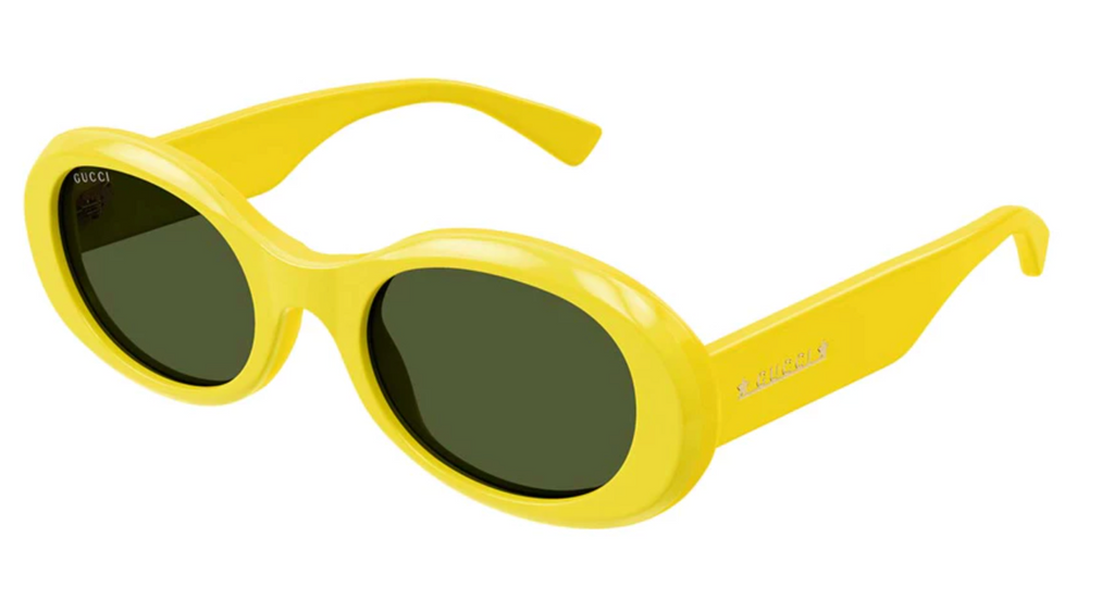 Gucci GG1587S Yellow Oval Sunglasses – Designer Daydream display picture 1