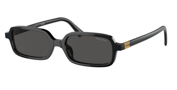 Miu Miu MU11ZSF Black Rectangular Sunglasses