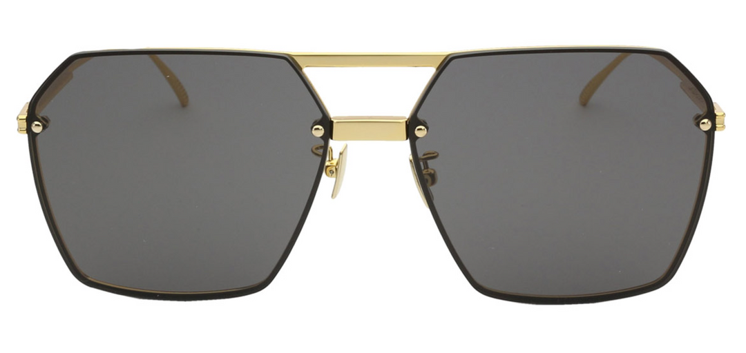 Bottega Veneta BV1045S Minimalist Aviator Sunglasses