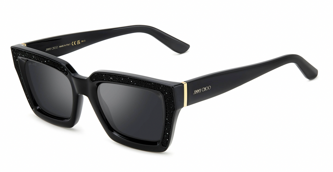 Jimmy Choo Megs Black Crystal Sunglasses