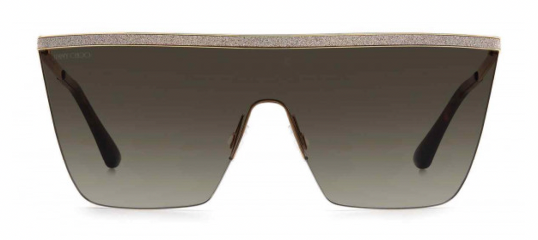 Jimmy Choo Leah Sunglasses in Gold Brown