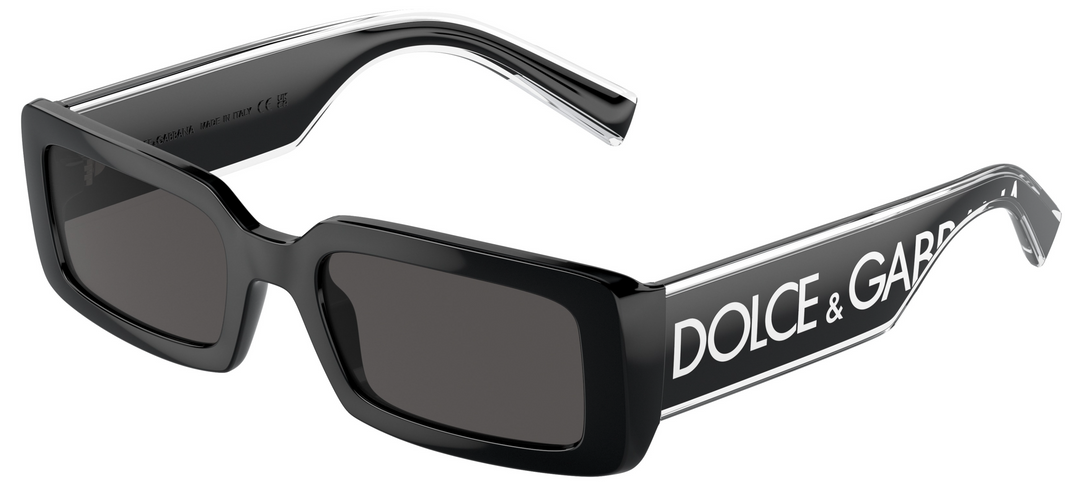 Dolce & Gabbana DG6187 Black Rectangular Sunglasses