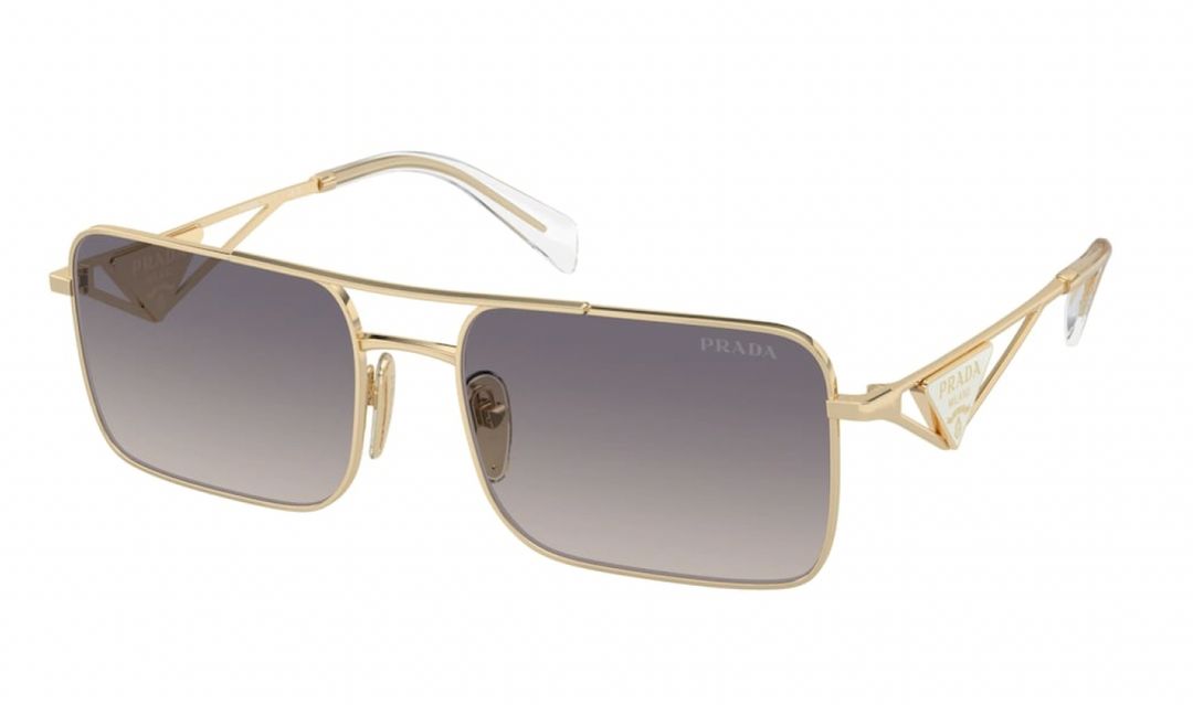 Prada PR A52S Sunglasses in Gold Grey