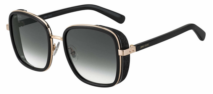 Jimmy Choo Elva Shielded Sunglasses in Black