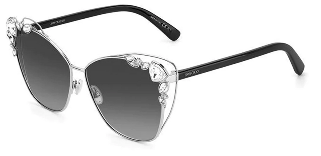 Jimmy Choo Kyla 25th Silver Crystal Sunglasses