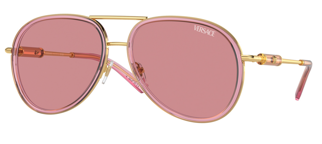 Versace VE2260 Aviator Sunglasses in Pink