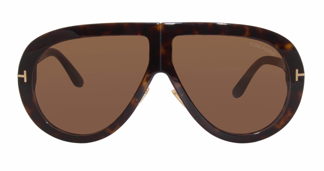 Tom Ford Troy FT0836 Brown Havana Aviator Sunglasses
