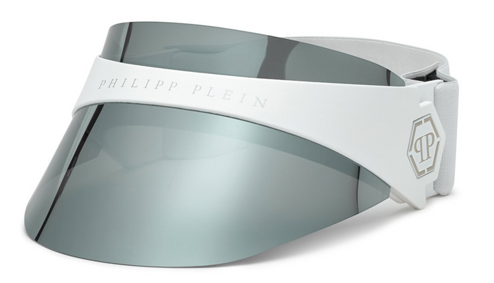 Philipp Plein SPP033S Silver Mirror Sun Visor Hat