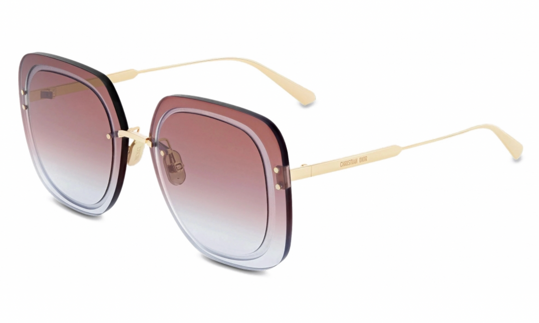 Dior UltraDior SU Oversized Square Sunglasses in Dark Pink