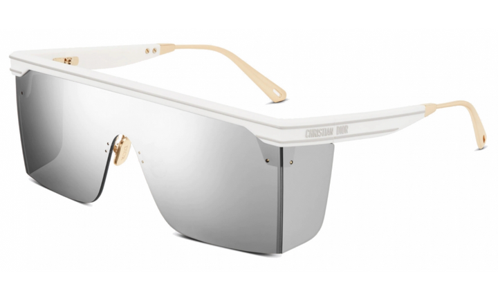 Dior DiorClub M1U Mask Sunglasses in White Silver Mirror