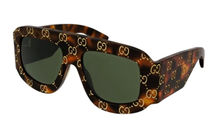 Gucci GG0983S Logo Sunglasses in Havana Brown