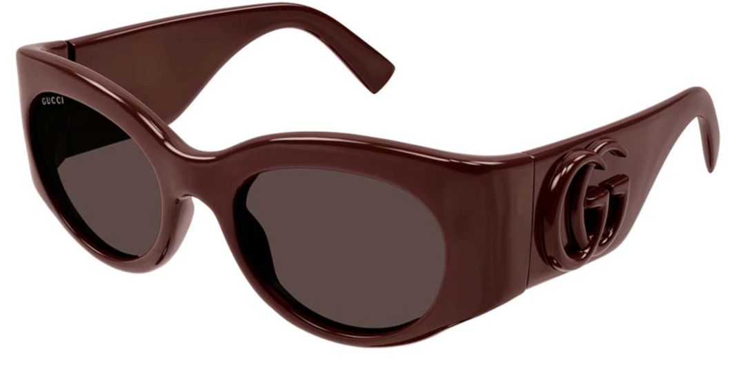 Gucci GG1544S Thick Rim Sunglasses in Burgundy