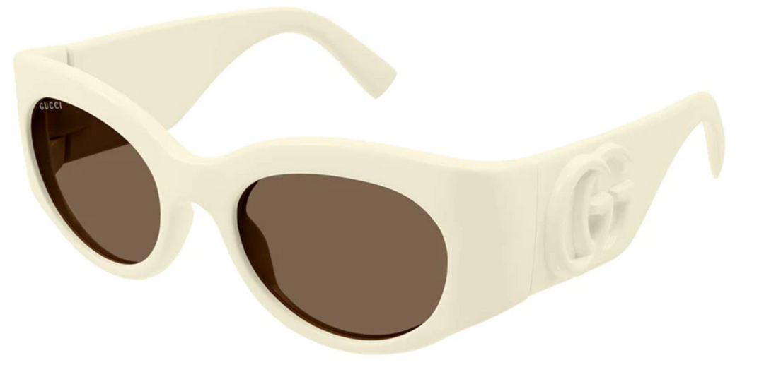 Gucci GG1544S Thick Rim Sunglasses in Ivory