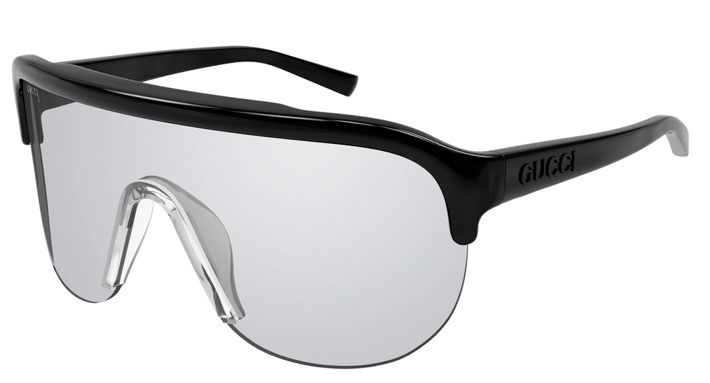 Gucci GG1645S Black Silver Mirror Shield | Designer Daydream