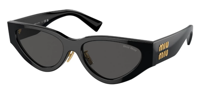 Miu Miu MU03ZS Black Gold Cat Eye Sunglasses