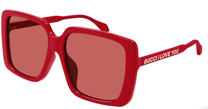 Gucci GG0567SAN Red Square Sunglasses