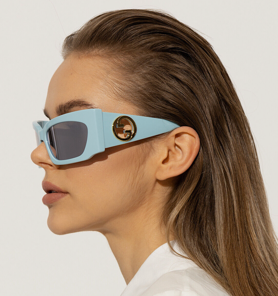 Gucci GG1412S Blue Shield Mask Sunglasses