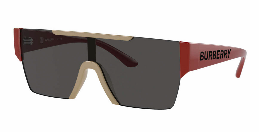 Burberry Kids JB4387 Shield Sunglasses in Black Red