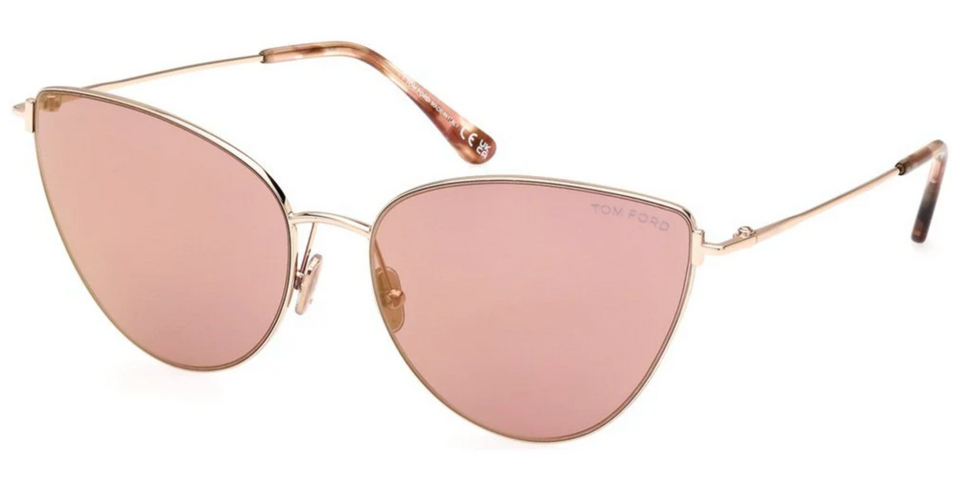 Tom Ford Anais FT1005 Rose Gold Mirrored Sunglasses