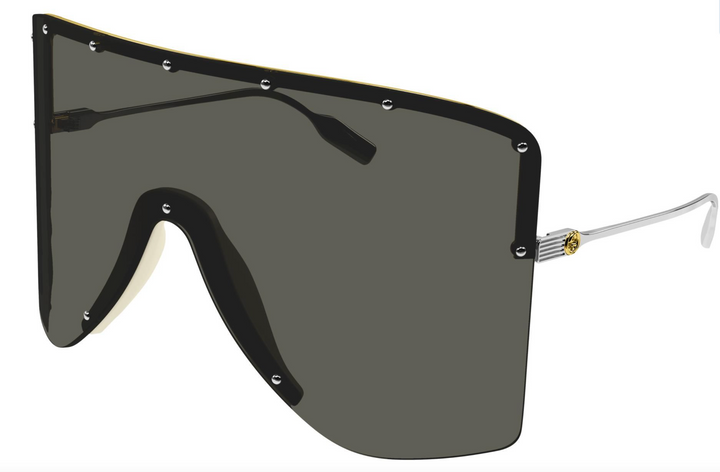 Gucci GG1244S Oversized Black Shield Sunglasses
