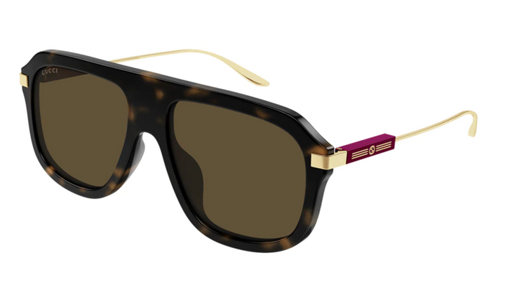 Gucci GG1309S Brown Aviator Sunglasses