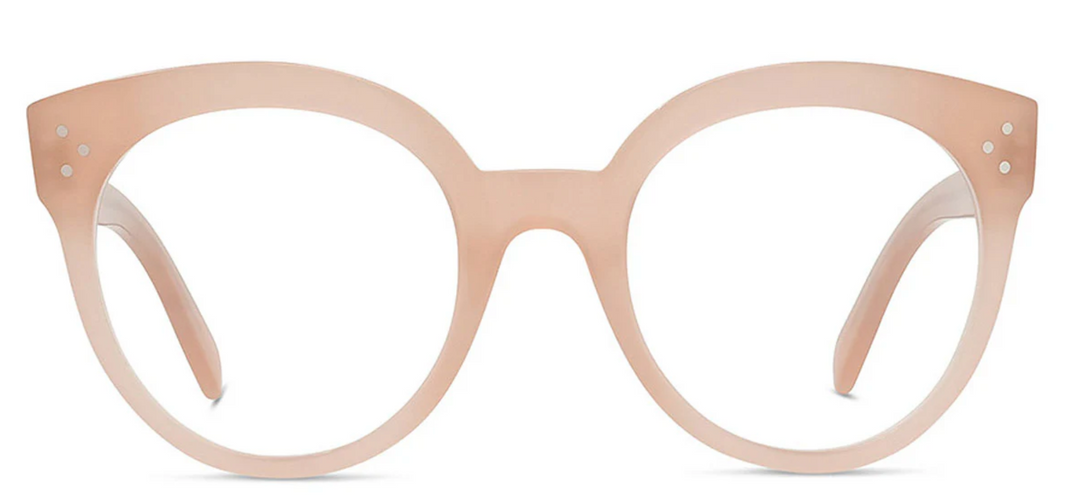 Celine CL50093I Rounded Eyeglasses Frames in Milky Pink