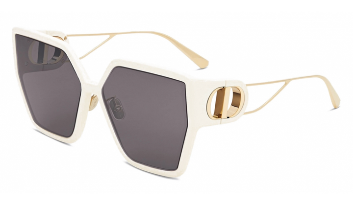 Dior 30Montaigne BU Cat Eye Square Sunglasses in White