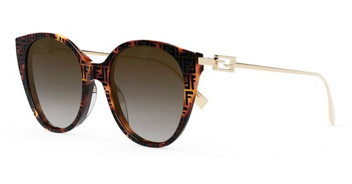 Fendi FE40047I Monogram Logo Cat Eye Sunglasses