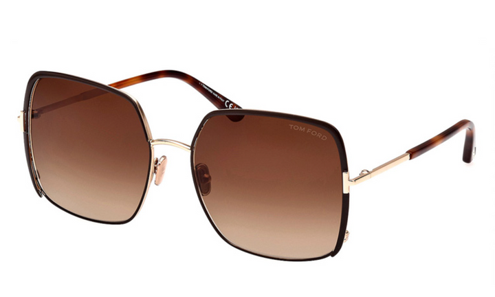 Tom Ford Raphaela FT1006 Square Sunglasses in Brown