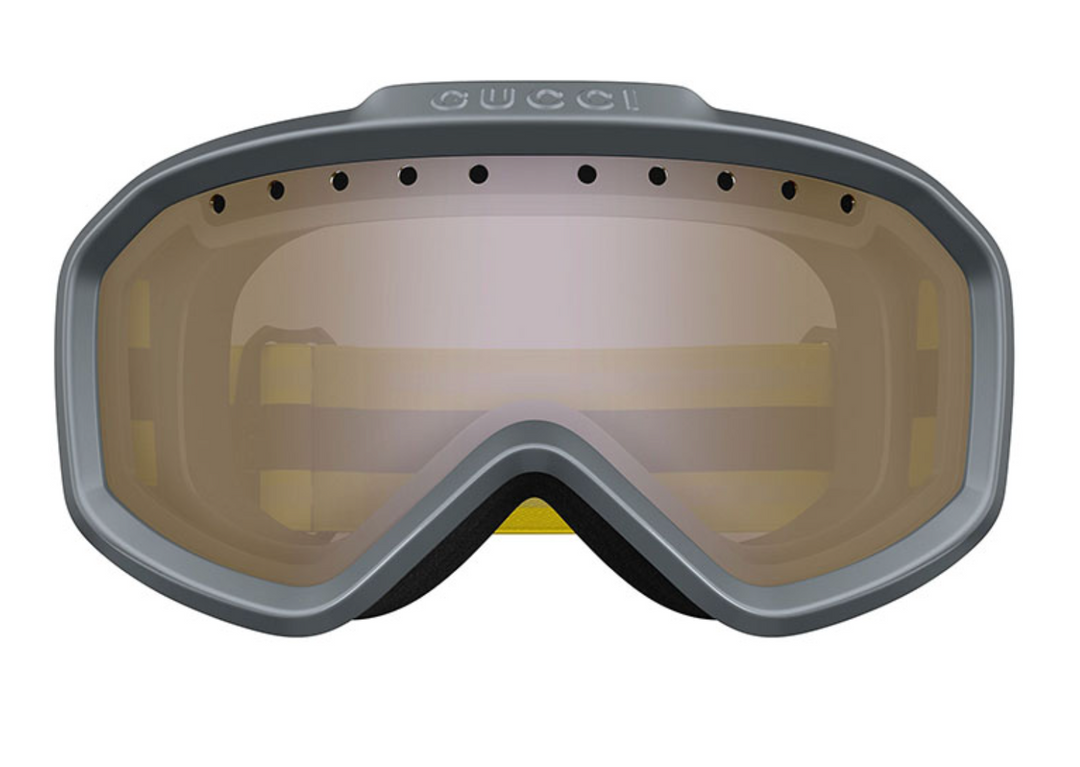 silver ski goggles Gucci GG1210S Silver Mirrored Ski Mask Goggles – Designer Daydream