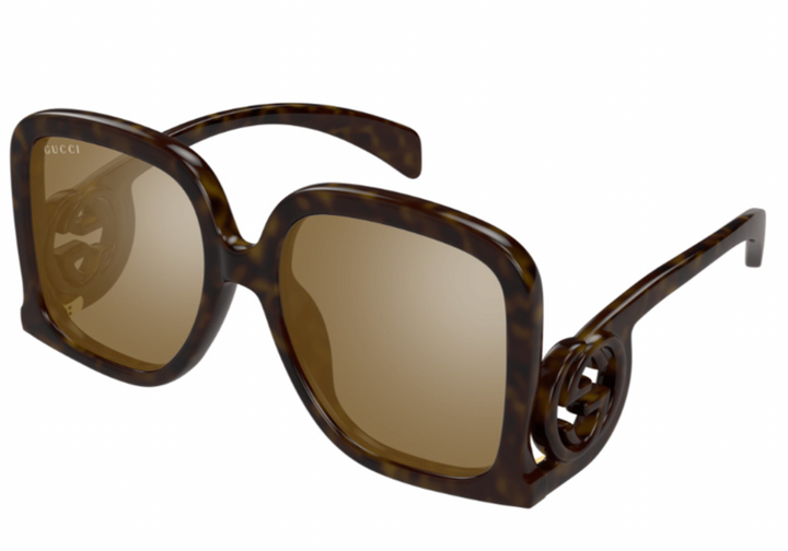 Gucci GG1326S Oversized Square Sunglasses in Brown Mirror
