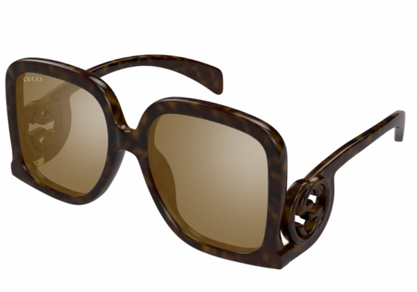 Gucci GG1326S Oversized Square Sunglasses in Brown Mirror  display picture 1