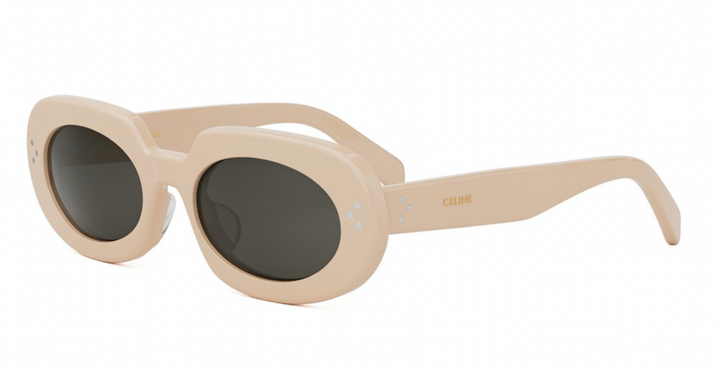 Celine CL40276U Bold 3 Dots Ivory Oval Sunglasses – Designer Daydream
