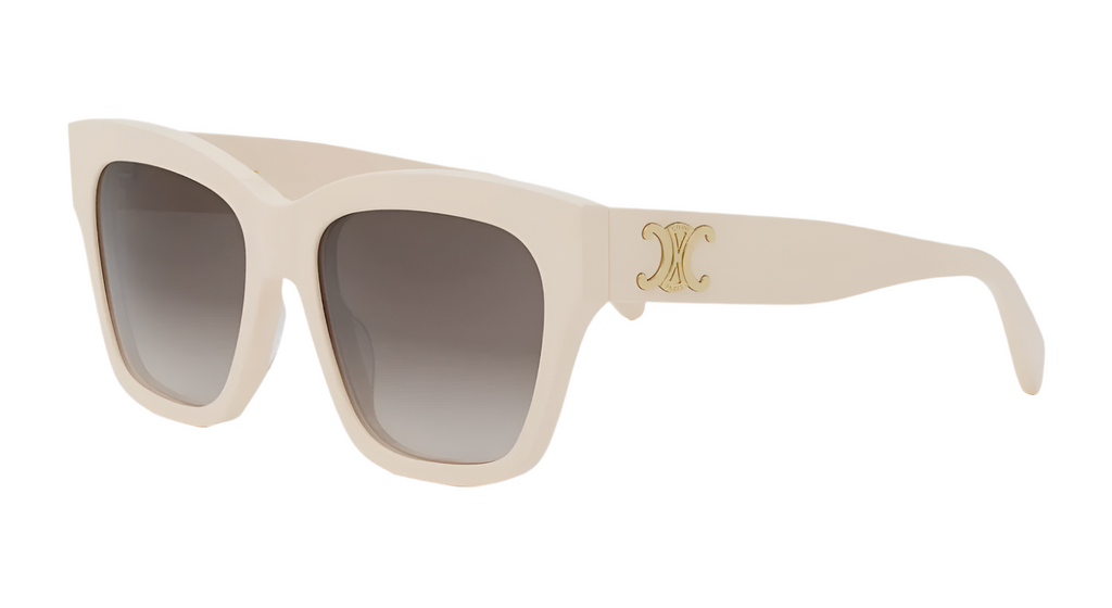 Celine CL40253F Cat Eye Triomphe Ivory White Sunglasses  display picture 2
