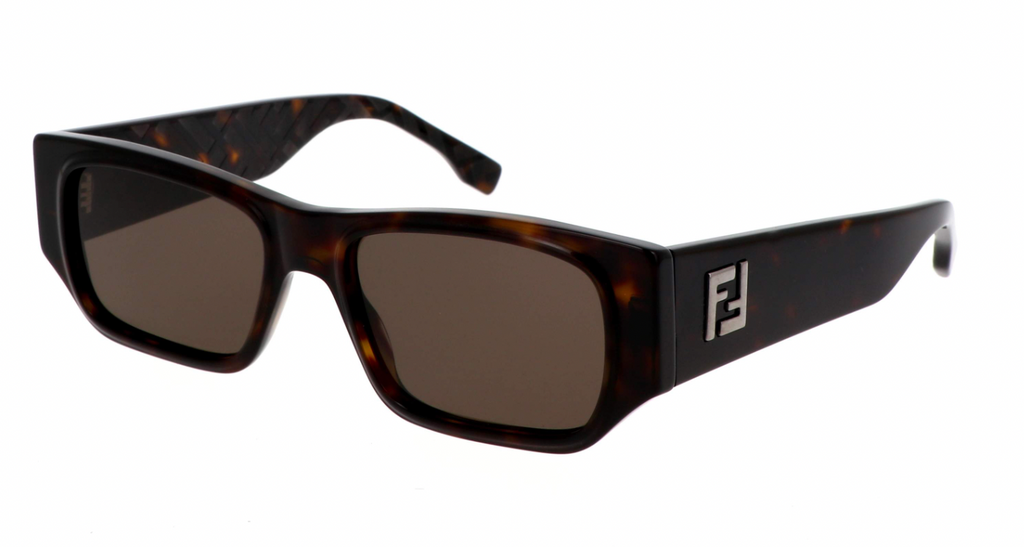 Fendi Squared FE40144I Sunglasses in Havana Brown – Designer  display picture 2