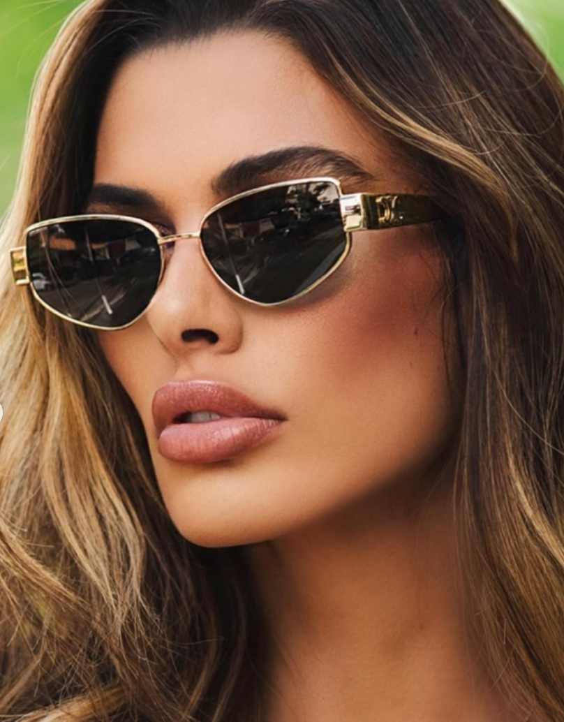 Celine CL40293U Triomphe Cat Eye Sunglasses in Silver