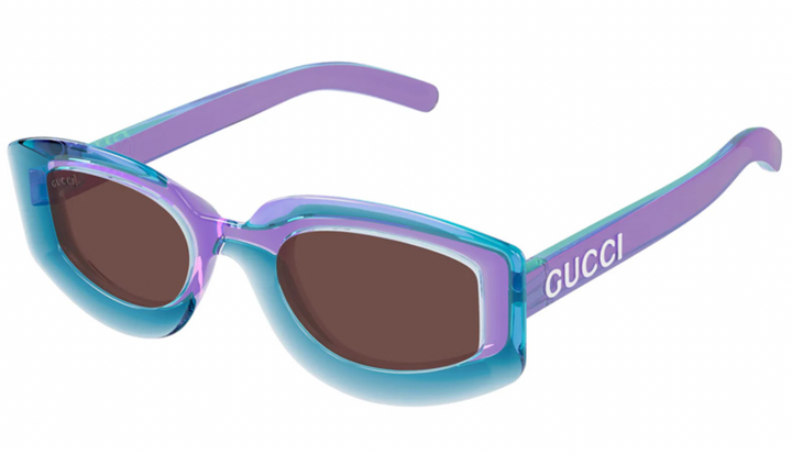 Gucci GG1719S Oval Sunglasses in Transparent Violet