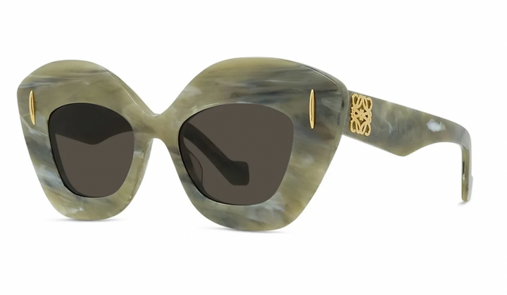 Loewe LW40127I Anagram Sunglasses in Havana Green