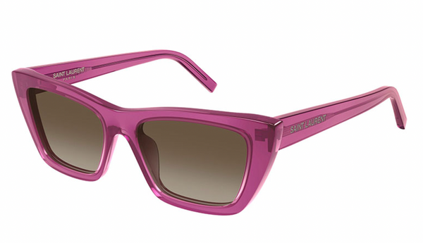 Saint Laurent SL276 MICA 058 55mm Rectangular Cat-Eye Pink Brown Sunglasses New Saint Laurent SL 276 MICA 058 Pink/Brown 55-16-145  main image 3