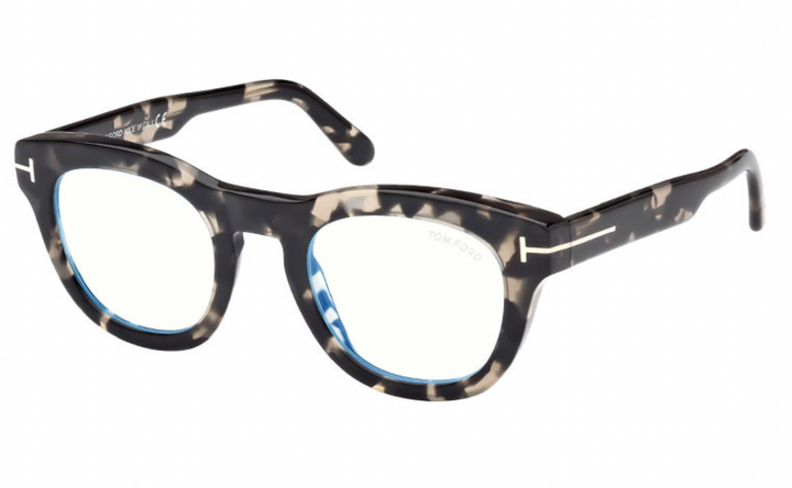 Tom Ford FT5873-B Havana Black Thick Bluelight Frames