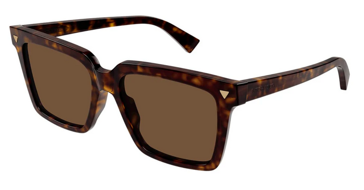Bottega Veneta BV1254S sunglasses, Havana tortoise frame with dark brown lenses