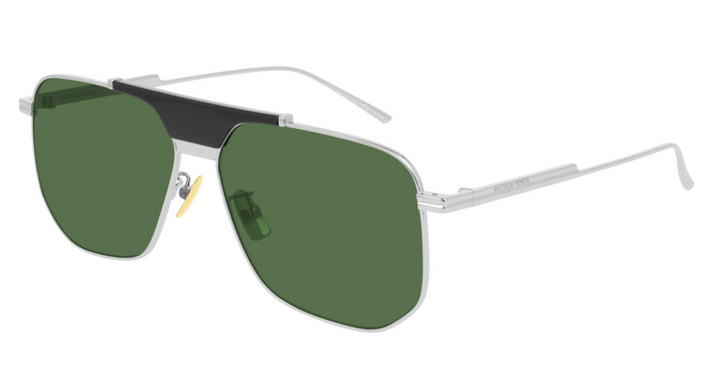 Bottega Veneta BV1036S Aviator Sunglasses in Silver